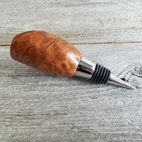 Wine Stopper Rustic Wood Gift for Her Redwood Burl - Live Edge Top #294 Bar Accessories