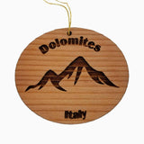 Dolomites Italy Ornament Handmade Wood Ornament Italy Souvenir Mountain Ski Resort Skiing Skier Dolomite Superski